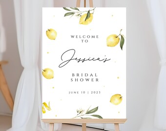 Zitrone Brautdusche Willkommensschild, Zitrus Willkommensschild Plakat, Hochzeit wichtigsten Squeeze Brautdusche Zeichen, Sommer Brautparty Willkommensschild