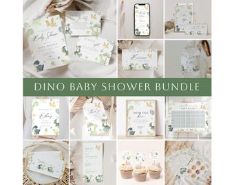Dinosaur baby shower bundle, a little Wild One is on the way Bundle, Dino baby shower Bundle, Dino Wild One Baby shower Decor
