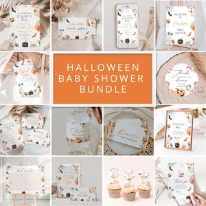 Uitnodigingsbundel Halloween-babyshower, A Little Boo is Almost Due Uitnodigingsbundel, Spooky babyshower uitnodiging herfst babyshower uitnodigingsset
