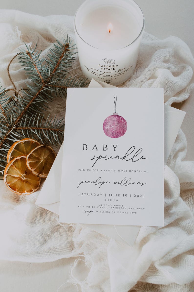 Winter Baby Shower Invitation, Winter Baby Sprinkle, Baby It's Cold