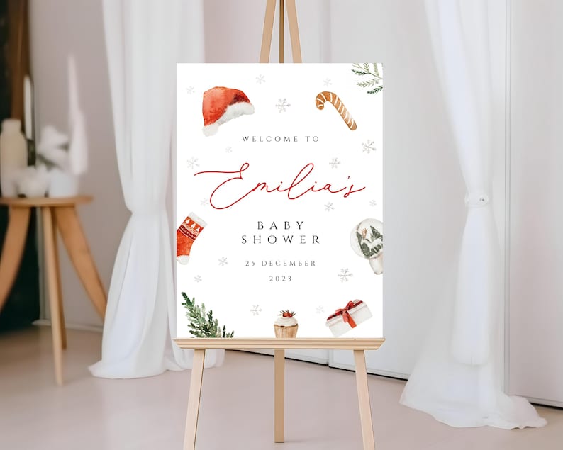 A Merry Little Baby Shower Invitation Bundle, Christmas Baby Shower