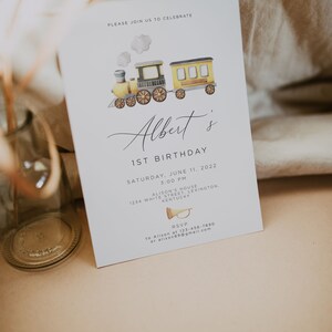 Train Birthday Invitation, Train First Birthday Invitation, Choo Choo ...