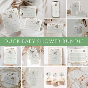 Enten-Babyparty-Einladungssatz, Enten-Jagd-Babyparty-Einladungssatz, Enten-Jagd-Baby-Dusche-Einladung, Junge jagen Ente, DBSH01