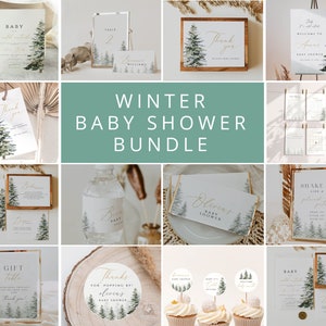 Winter Baby Shower Invitation Bundle, Baby Its Cold Outside winwer baby Shower invite Set, Winter Wonderland Baby Shower Decorations & Games