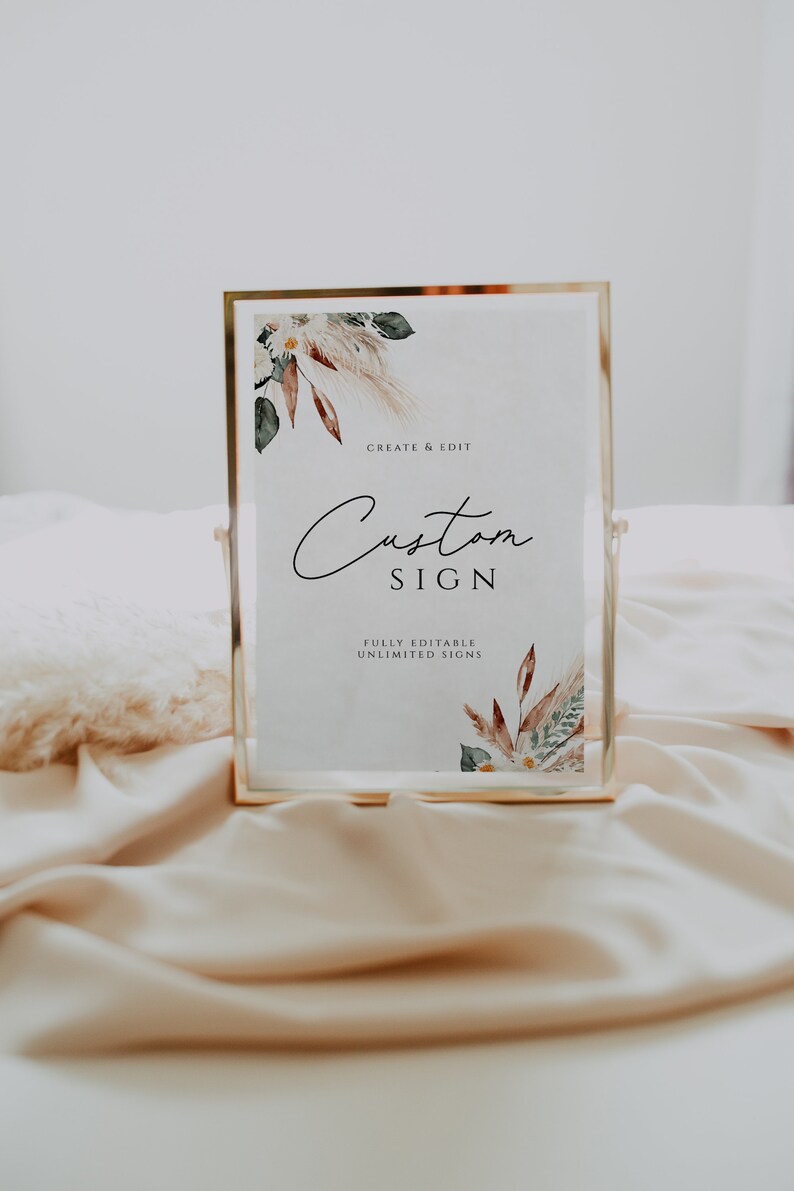 Bohocustom Signbaby Shower Table Sign Templatebohemian - Etsy