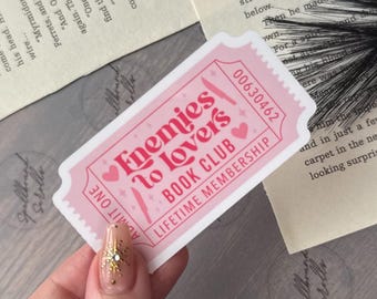 Book Trope Book Club Ticket Stub Sticker | Vintage Ticket Style Bookish Sticker | Journal & Kindle Decor