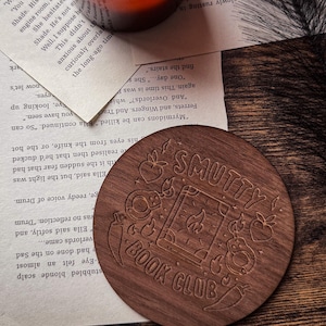 Smutty Book Club Coaster | Cork Backing