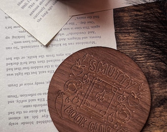 Smutty Book Club Coaster | Cork Backing