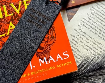 Fictional Men are better Leather Bookmark with Tassel - gift for romance readers!