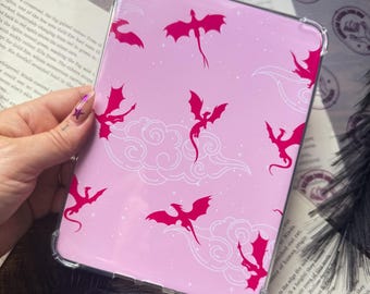 Inserto para Kindle con diseño de dragón de fantasía rosa / Accesorios para Kindle / Insertos para fundas Bookish / Inserto para Kindle Paperwhite / Inserto para Kindle Basic /