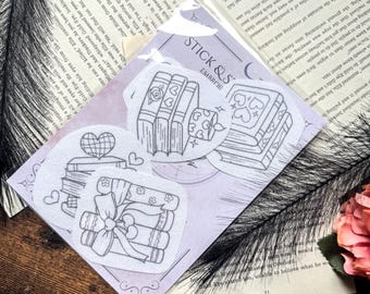 Bordado Bookish Stick and Stitch / Transferencia de bordado soluble en agua