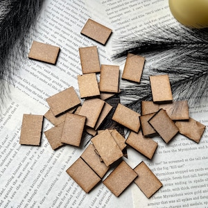 Mini MDF Blank Books for DIY Ornaments - Set of 60
