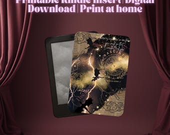 Inserto imprimible para funda Kindle de fantasía con dragones / Descarga digital