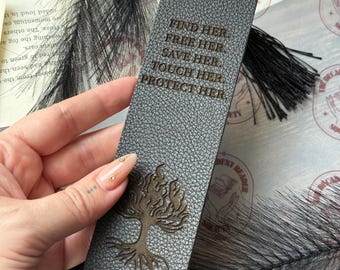 Burn of the Everflame Leather Bookmark – Officially Licensed, Tassel, Kindred's Curse Saga