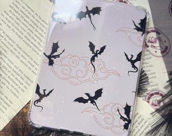 Inserto para Kindle con diseño de dragón fantástico gris / Accesorios para Kindle / Insertos para fundas Bookish / Inserto para Kindle Paperwhite / Inserto para Kindle Basic /