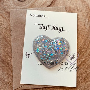 Pas de mots, juste un câlin de poche et une carte-cadeau. Cadeau de deuil, désolé pour votre perte, dans nos pensées, cadeau de rupture, câlin de poche, cadeau de deuil