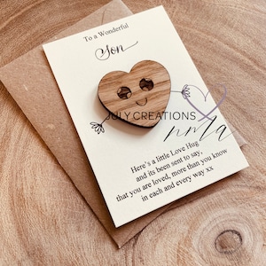 Un meraviglioso abbraccio tascabile per il figlio, biglietto per il figlio, regalo per il figlio, abbraccio tascabile per il figlio, regalo per la cassetta della posta per il figlio, gettone per il figlio
