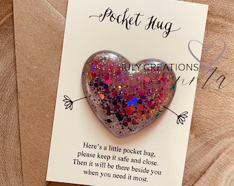 Pocket hug with card and envelope. Send a pocket hug as a letterbox gift