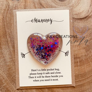 Moneta Portafortuna Tascabile Per Neogenitori: New Daddy Mummy Pocket Hug, Argento, Acciaio Inox