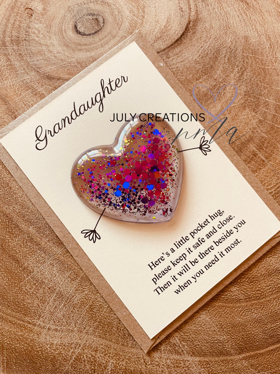 Granddaughter Gift, Granddaughter Pocket Hug Etsy