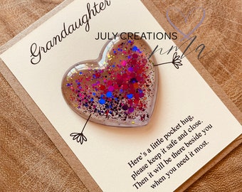 Granddaughter gift, granddaughter pocket hug
