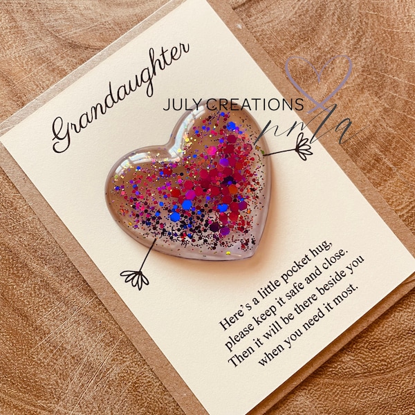 Granddaughter Hug in a Pocket Etsy UK