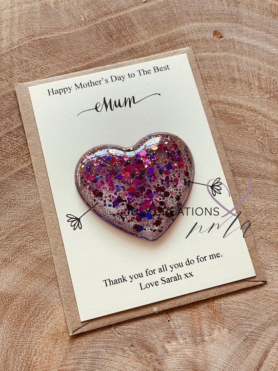 Pink Glitter Best Mum Ever Mother's Day Card Pink Glitter Best Mum Ever Mother's Day Card