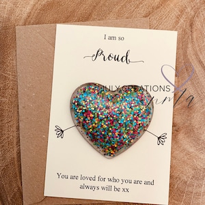 Sono così orgoglioso, abbraccio tascabile, biglietto di auguri per l'orgoglio, regalo per l'orgoglio, regalo per il coming out, biglietto per il coming out