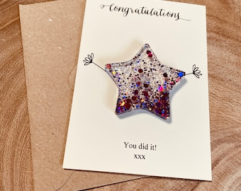Congratulations pocket hug, well done token, exam gift, you’re a star