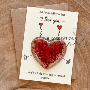 Abrazo de amor de bolsillo, muestra de amor y tarjeta, San Valentín, tarjeta de aniversario y regalo