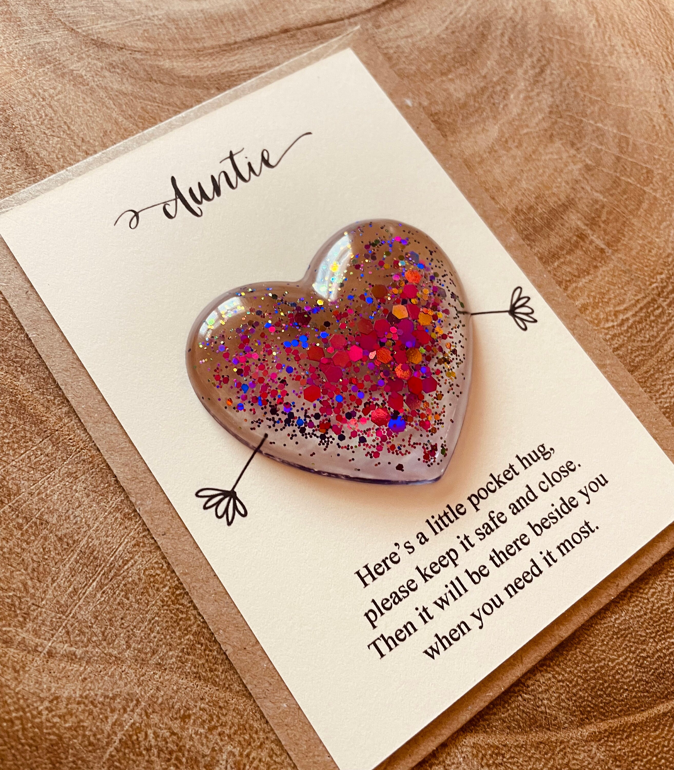 Auntie Gift Auntie Pocket Hug Auntie Gift Token - Etsy UK