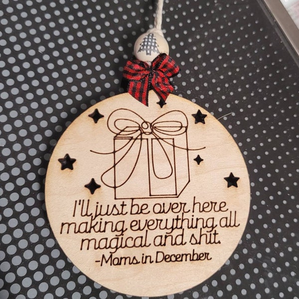 Making Christmas magical ornament