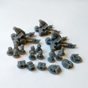 6mm Heavy Mortar Carriages (x3)