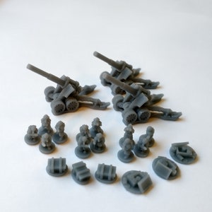 6mm Krieg Heavy Artillery Carriages (x3)