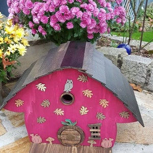 Casita para pájaros/caja nido "Acción de Gracias" diseño único.