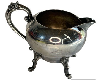 Sheridan SILVER PLATE Tri Footed Creamer