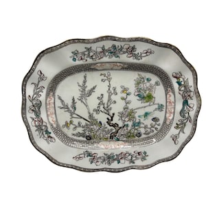 Coalport England China Platter Indian Tree Scalloped 13x10