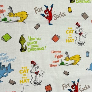 Celebrate Seuss- Robert Kaufman- Cotton Quilting Fabric- By the Yard- Dr. Seuss Cloth Sewing