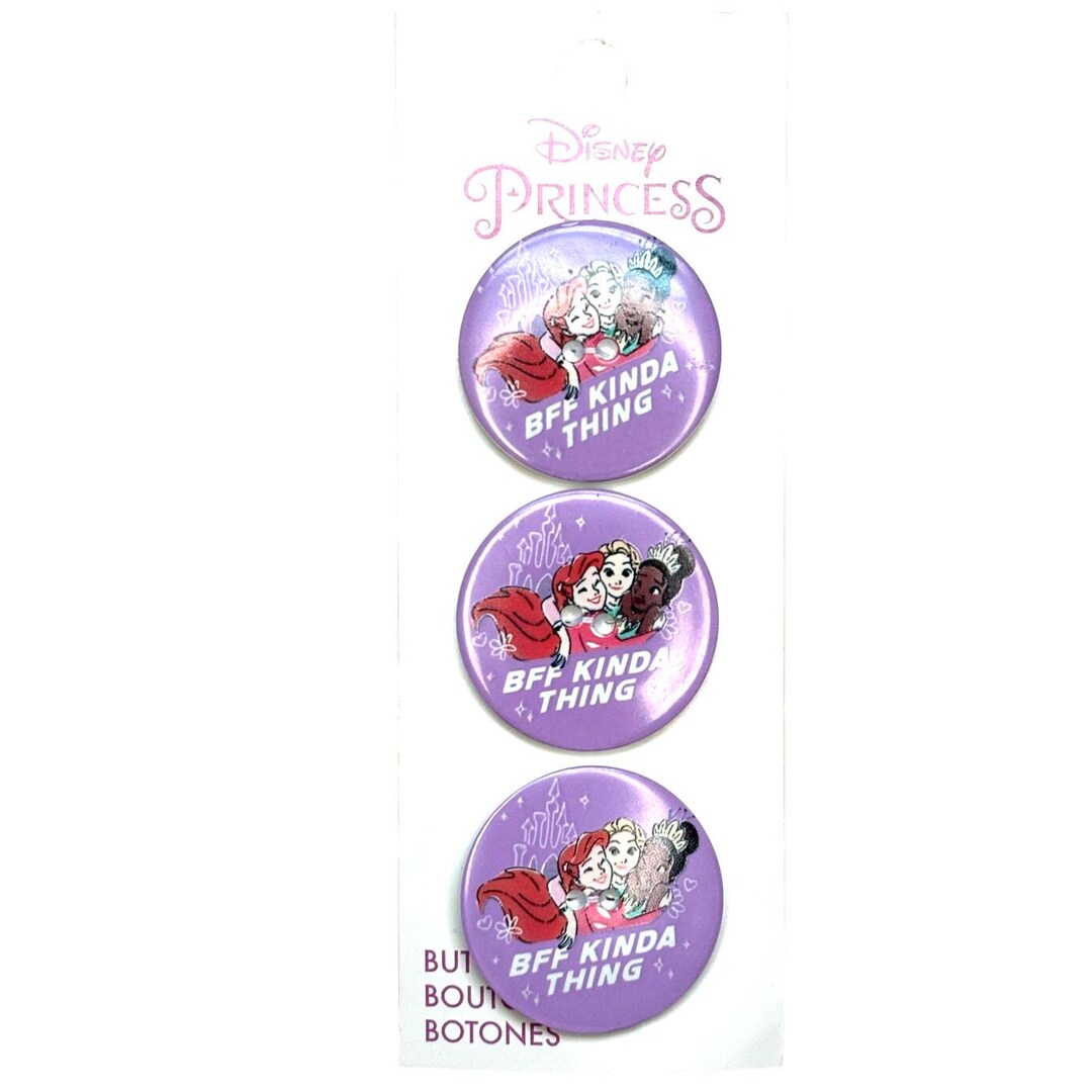 Princess Button Disney Princess BFF Sewing Buttons 1-1/4 in Plastic Style 310003279 NEW ...