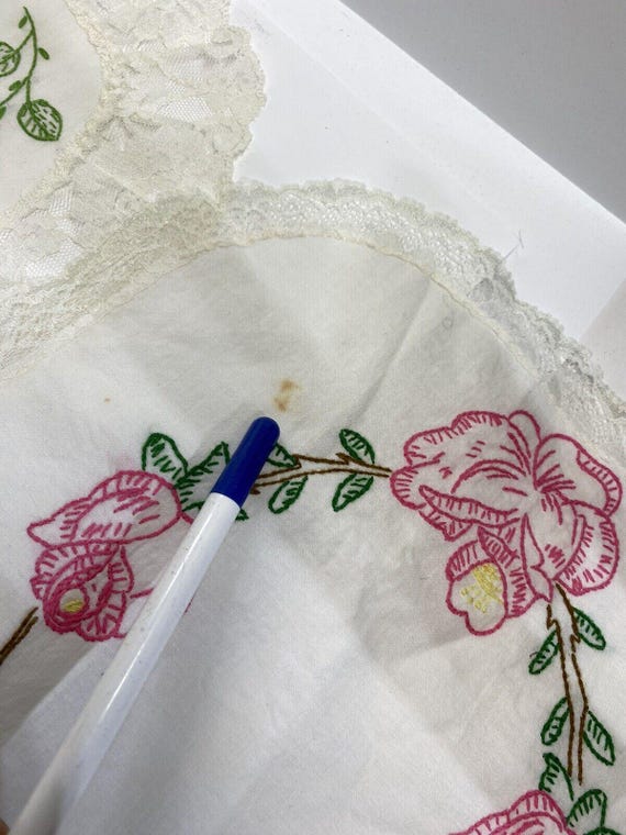 dresser scarves to embroider Vintage 90s Embroidered Gauze Dress – Pickled Vintage main image 1