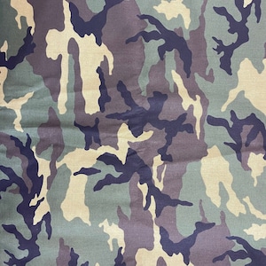Camo - Cotton Quilting Fabric- By the Yard- Camouflage, Camo Print, Brown, Green, Sewing, Military