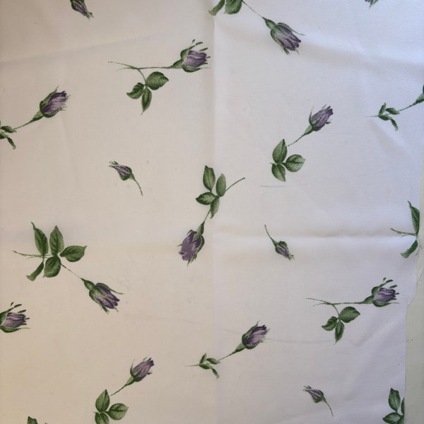 Sheer Purple Roses Remnants, 2 pieces, 2 yards total -  Apparel Fabric - By the Yard- Floral, Dress, Sewing, DIY