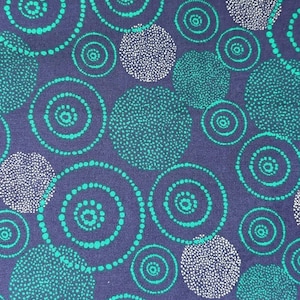 Mandala Dot Pattern- Cotton Quilting Fabric- Slightly less than one Yard-Teal
