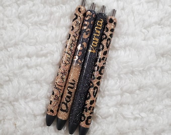 Personalized Glitter Gel Pen, custom epoxy glitter pen, custom gel pen