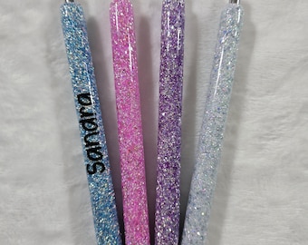 Personalized Glitter Gel Pen, custom epoxy glitter pen, custom gel pen