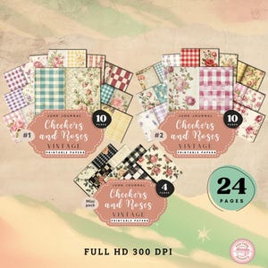 Lot de papier journal romantique Sprint pour scrapbooking numérique pour journaux indésirables, albums de scrapbooking, travaux manuels en papier, bricolage, téléchargement numérique de journal sale