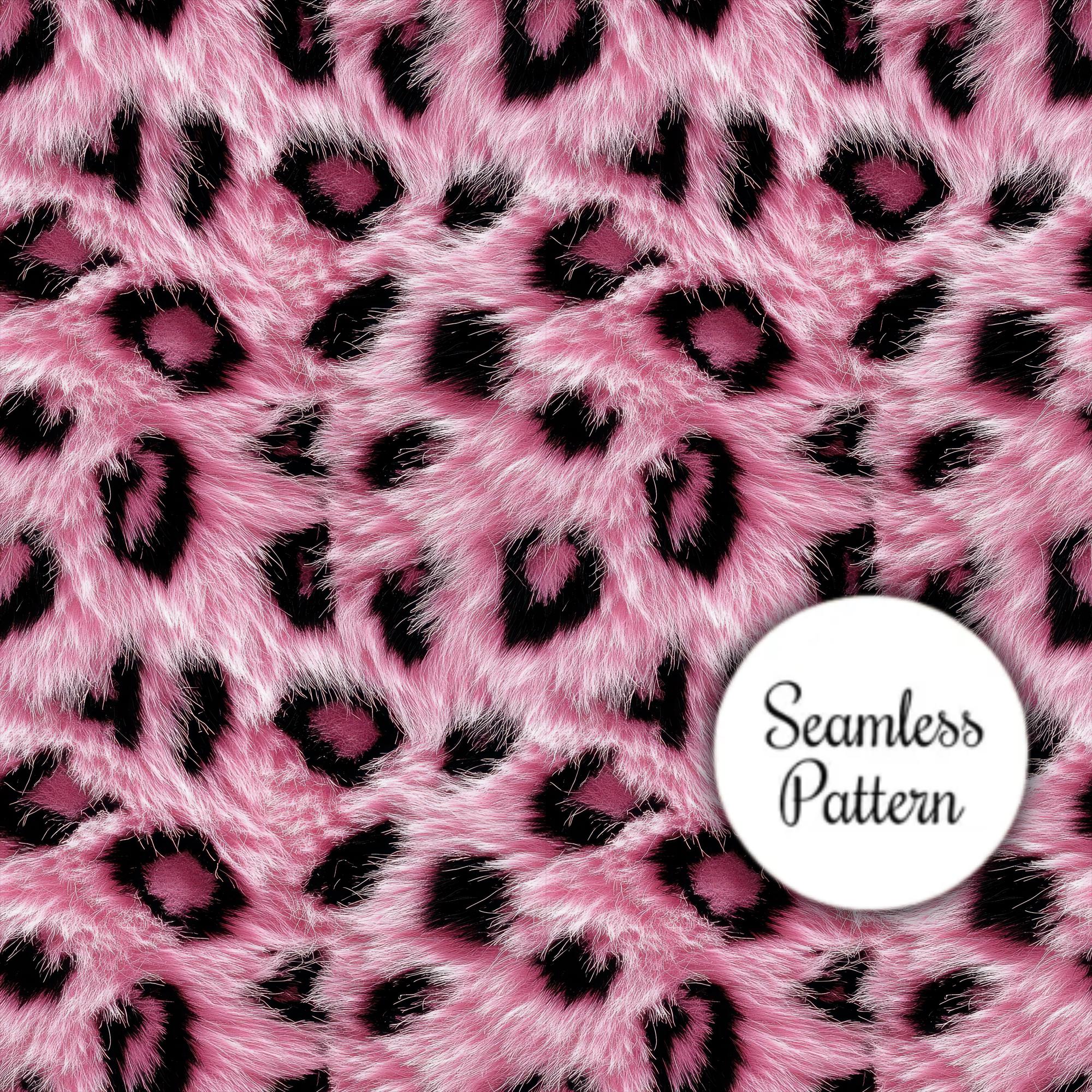 Pink Leopard Seamless Digital Pattern: Animal Print for Crafts