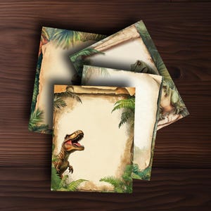 Dinosaurs Prehistoric Era Digital Paper Junk Journal Printable paper pack