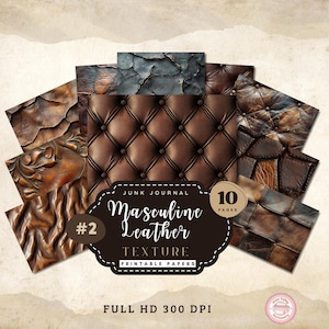 10 Background Images | Digital Paper Seamless Embossed Leather | Scrapbook Paper Digital | Printable Book Cover | Digital Download | Pack 2