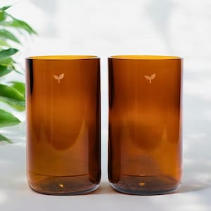 Upcycled Beer Bottle Glass - Eco-Friendly Drinking Cup - Handmade Glass - Sustainable Drinkware - Zero Waste